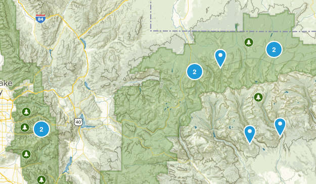 High Uintas, Utah Map