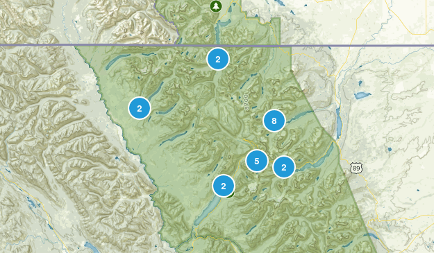 Glacier, Montana Map