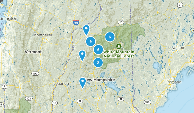 white mountains Map