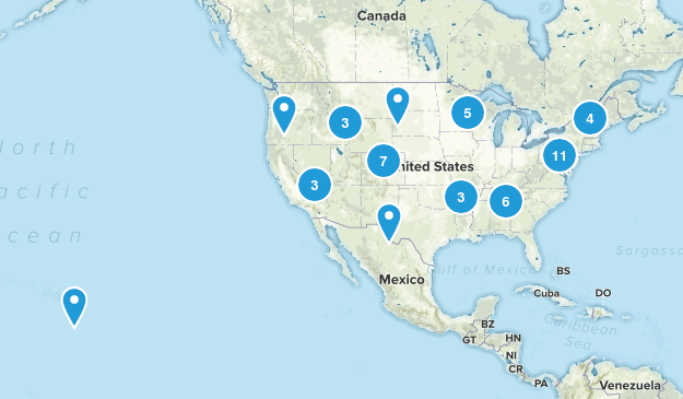 Highest Peaks in each State Map