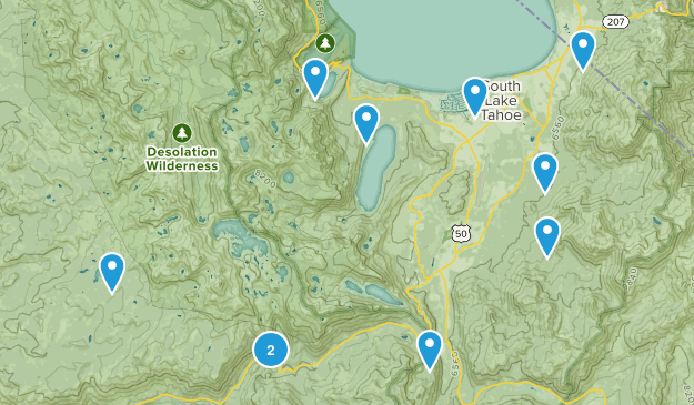 Tahoe hikes Map