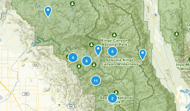 King's Canyon Trip Map