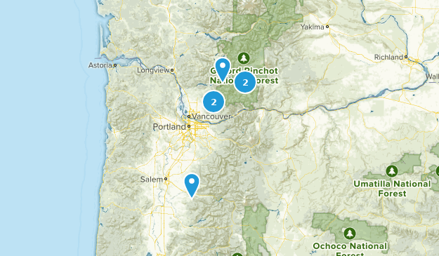 Tuesday hikes Map