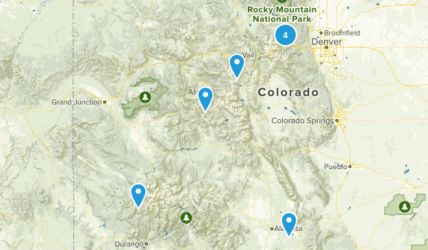 Difficult Hikes Near Denver Map