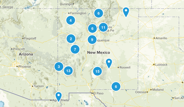 Hiking New Mexico Map