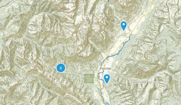 fernie hikes Map