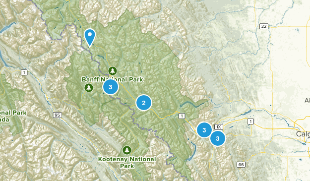 calgary area hikes Map