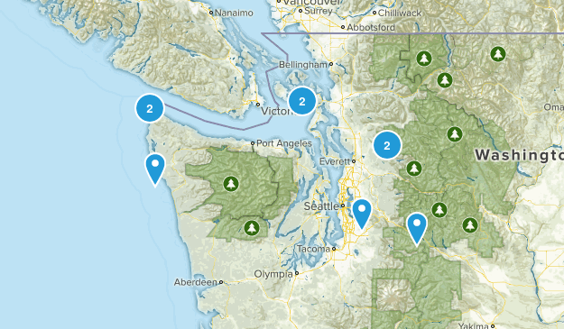 seattle wa coast Map