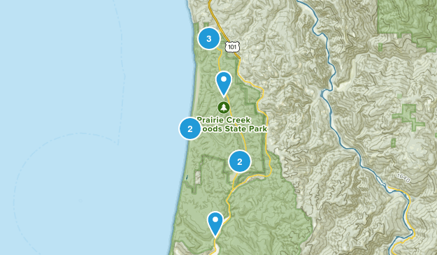 Prairie Creek Area Map