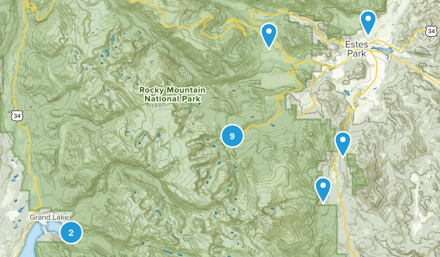 Rocky Mountain Nat Park Map