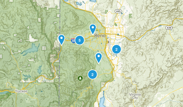 Reno Hikes Map