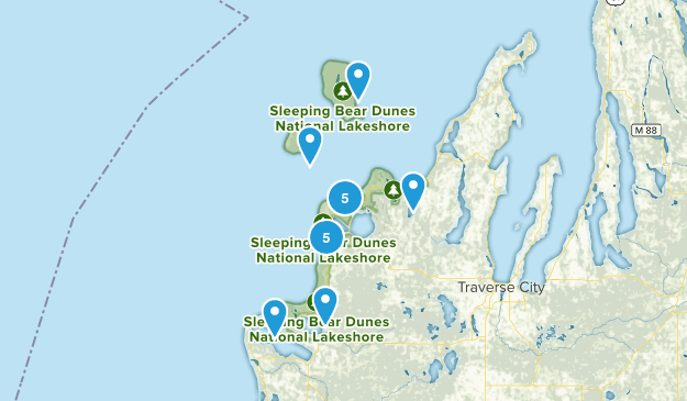 Sleeping Bear Dunes Map