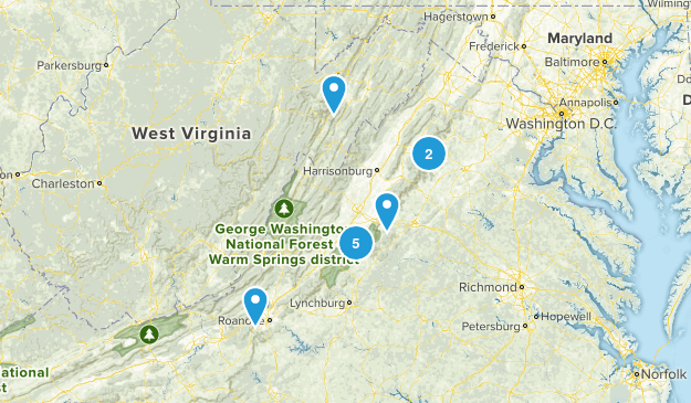 camping trails Map