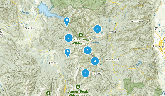 Indian Peaks Wilderness Map