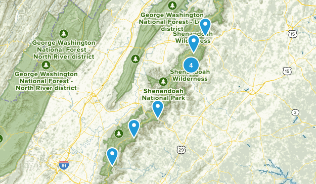 Shenandoah National Park (VA) Map