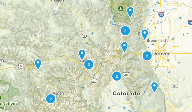 CO Day hikes Map