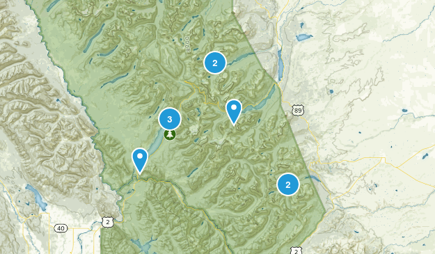 glacier hikes Map