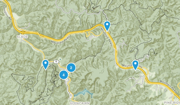 natural bridge Map