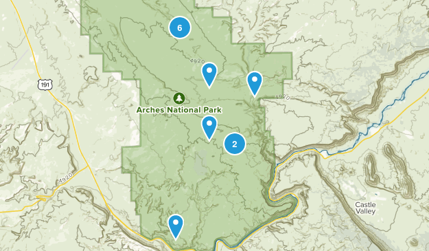 Archs National Park Map