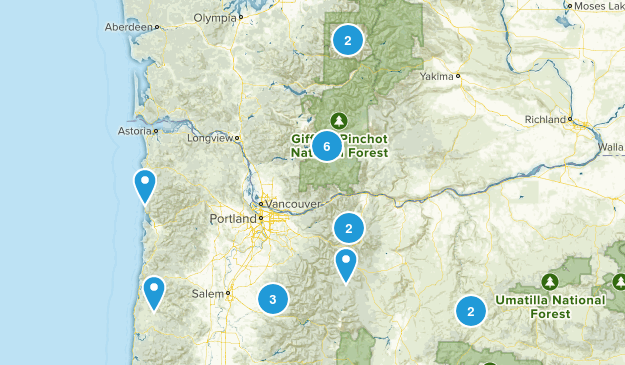 Beginner hikes Map