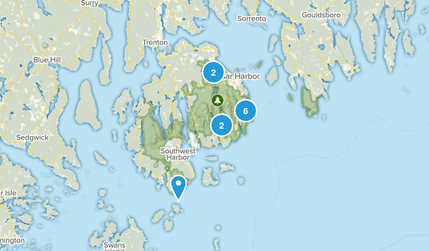 acadia national park Map