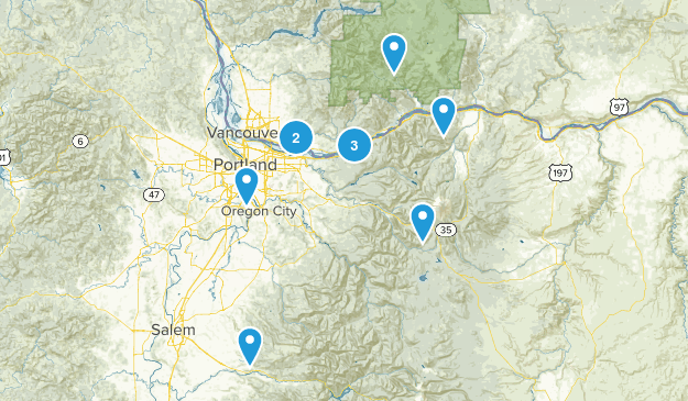 Trails to try around Portland Map
