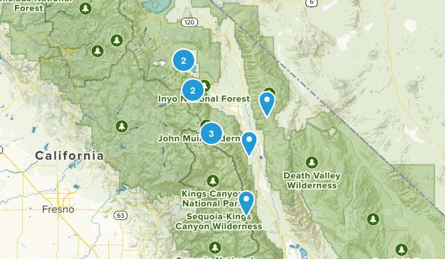 Bishop / Big Pine Trip Map