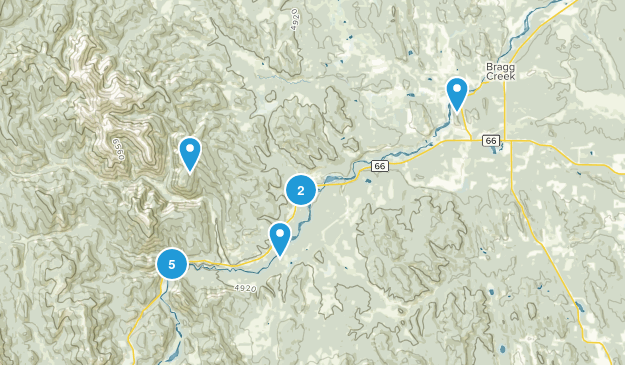 Bragg creek Map
