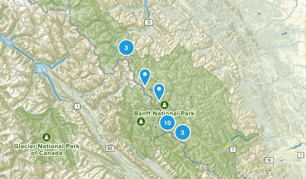 lake Moraine & Lake Louise Map
