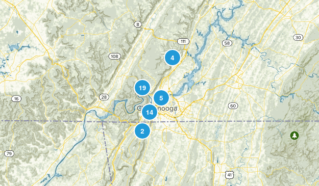 Chattanooga, TN Map
