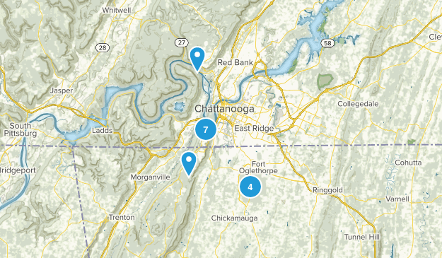 Chickamauga, GA Map