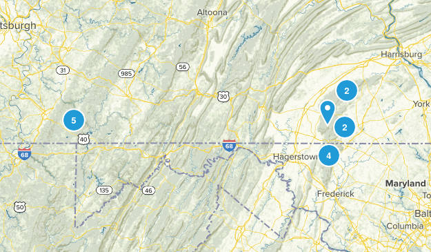 Hikes I want to do Map