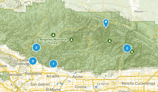 LA hiking Spots Map