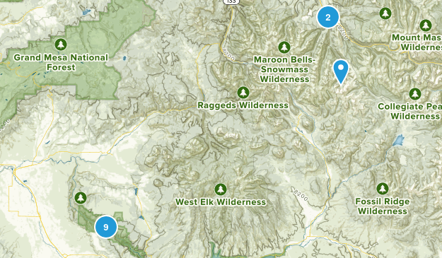 gunnison & aspen Map