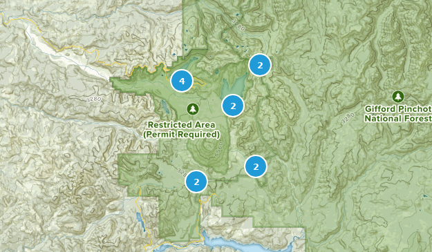 mount st helens Map
