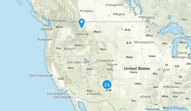 ABQ day hikes Map