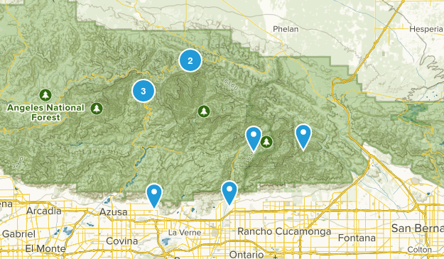 hard hikes Map