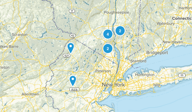 NY Region Hikes Map