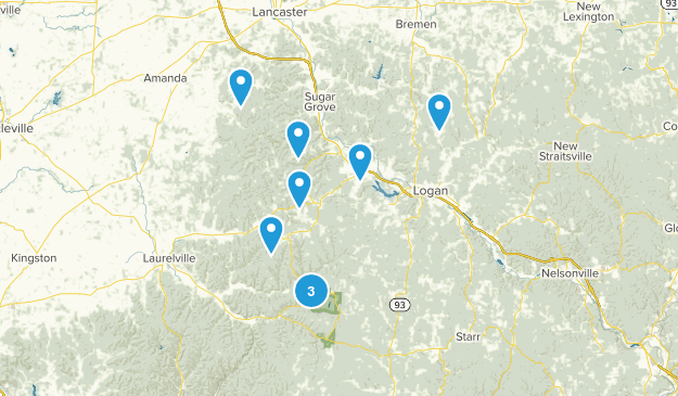 hocking hills Map