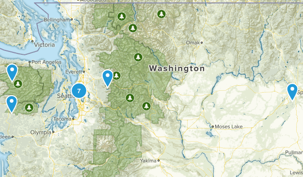 Washington Hikes Map