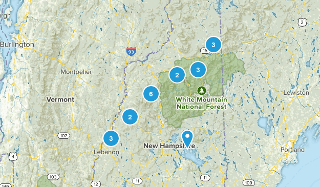 Appalachian Trail: New Hampshire: Best Day Hikes Map