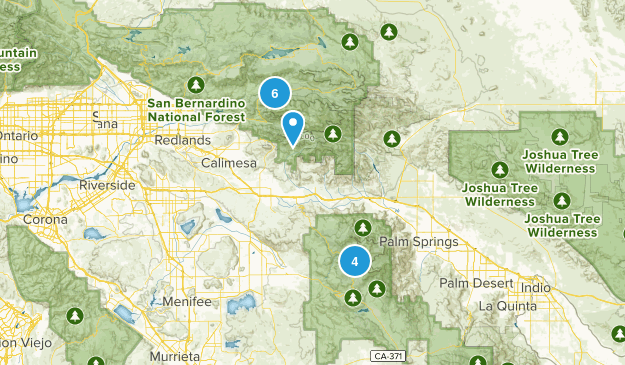 San Bernardino Wilderness Map