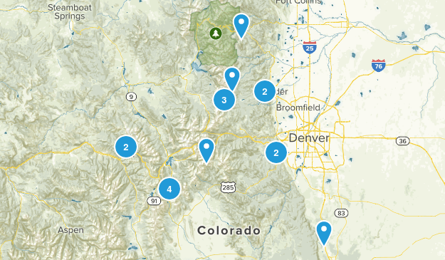 Colorado 2019 Hikes Map
