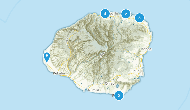 Kauai Beaches Map