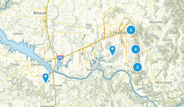 Alabama Hiking Map