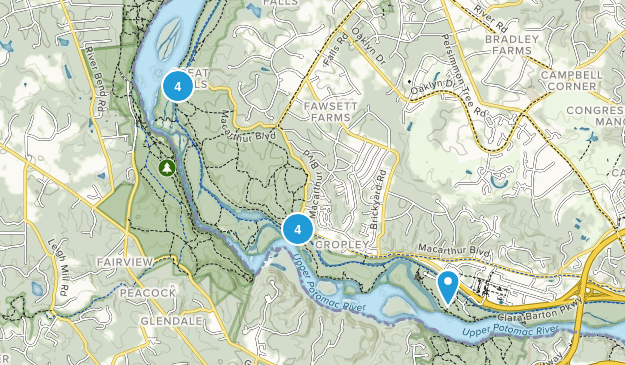 Great Falls Park, MD Map