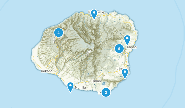 Kauai Hikes Map