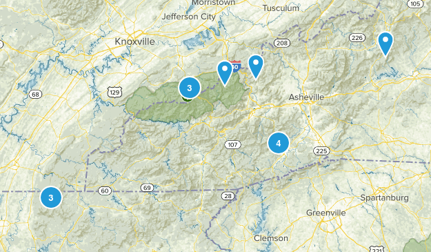 Blue Ridge Hiking Map