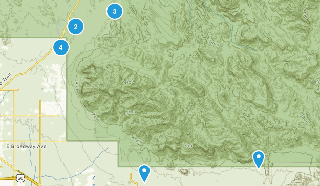 Superstition hikes Map