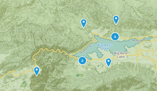 big bear hikes Map